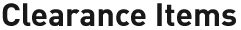 Clearance Items